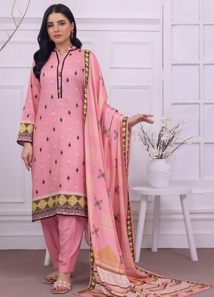 Gul Ahmed Embroidered Linen Suits Unstitched 3 Piece GA23WB WNS 32228 B - Winter Collection