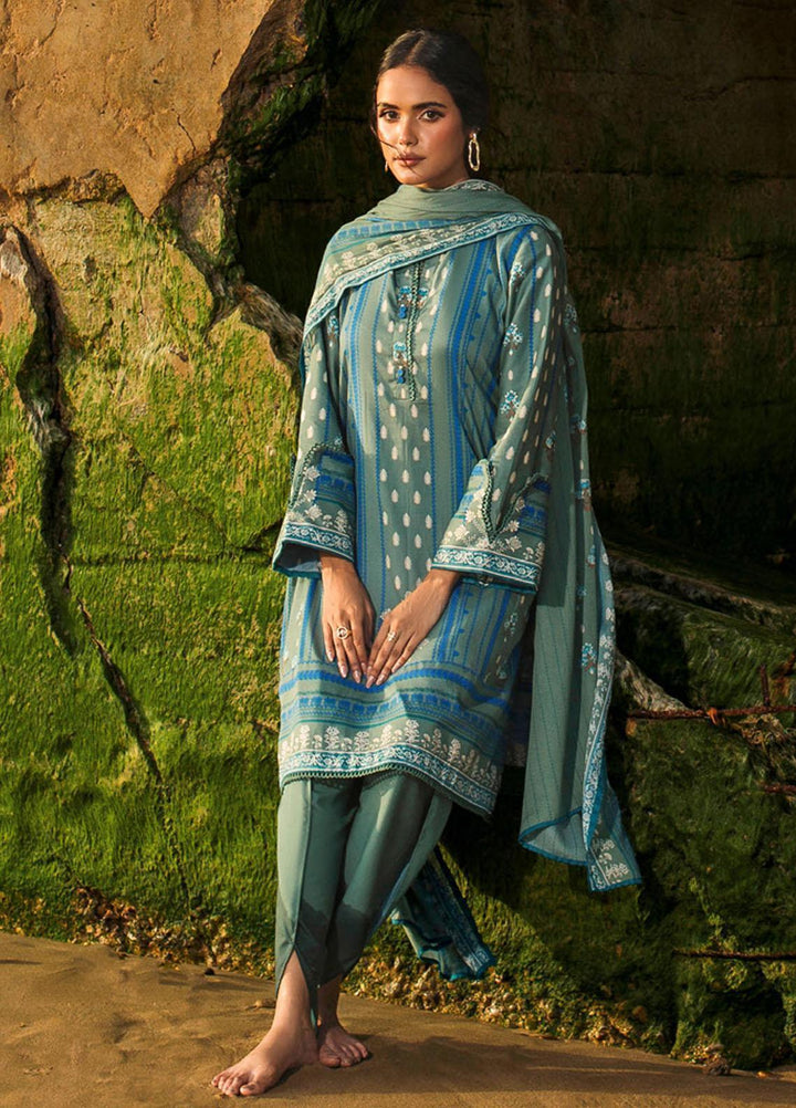 Gul Ahmed Printed Corduroy Suits Unstitched 3 Piece GA23WC CD 32001B - Winter Collection