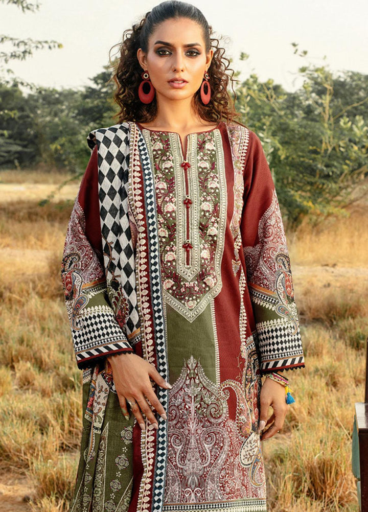 Gul Ahmed Embroidered Corduroy Suits Unstitched 3 Piece GA23WC CD 32002 - Winter Collection