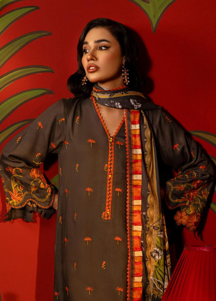 Gul Ahmed Embroidered Linen Suits Unstitched 3 Piece GA23WC LT 32005 - Winter Collection