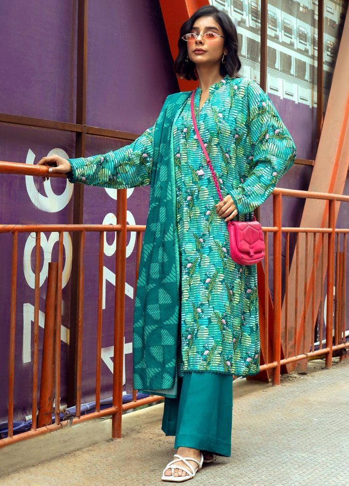 Gul Ahmed Printed Linen Suits Unstitched 3 Piece GA23WC LT 32009A - Winter Collection