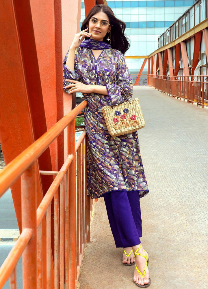 Gul Ahmed Printed Linen Suits Unstitched 3 Piece GA23WC LT 32009B - Winter Collection