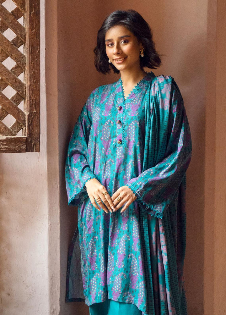 Gul Ahmed Printed Linen Suits Unstitched 3 Piece GA23WC LT 32010A - Winter Collection