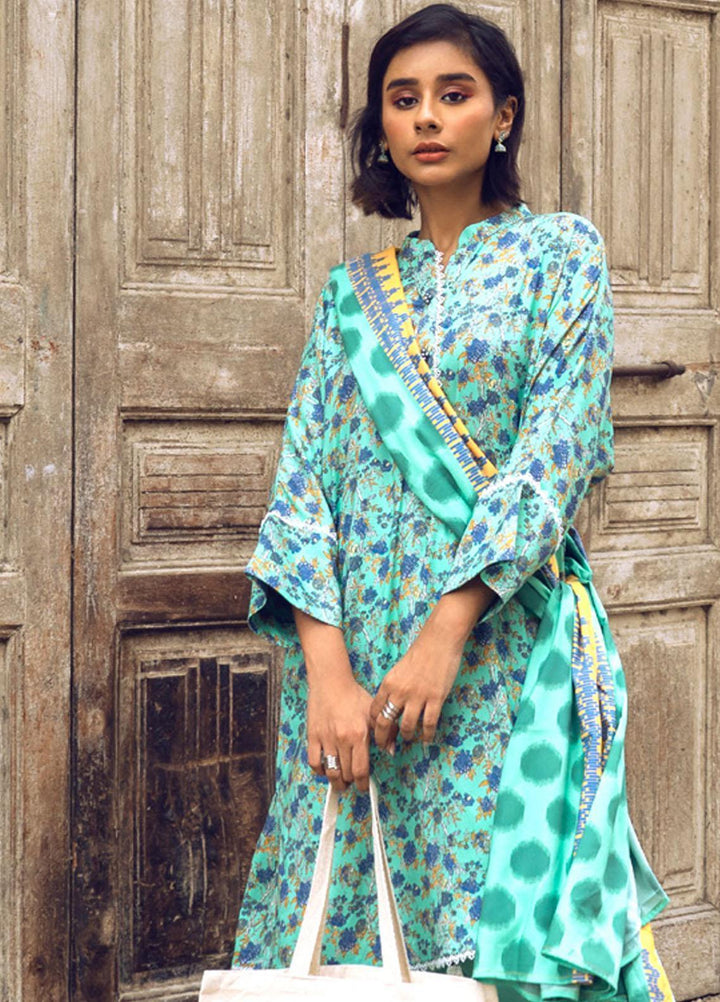 Gul Ahmed Printed Linen Suits Unstitched 3 Piece GA23WC LT 32022B - Winter Collection