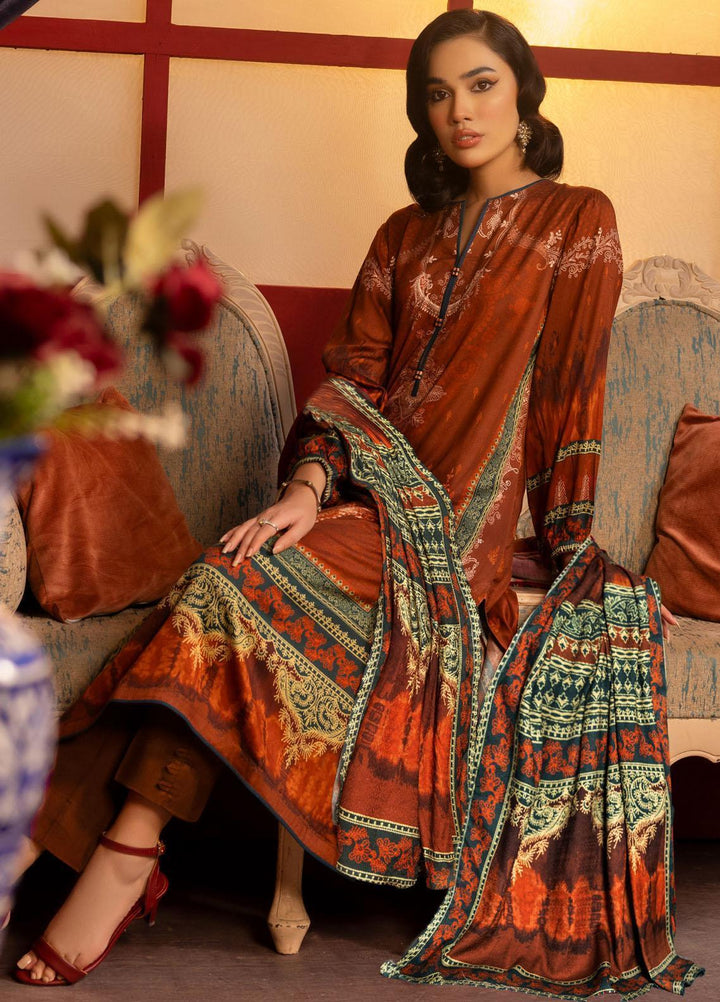 Gul Ahmed Printed Linen Suits Unstitched 3 Piece GA23WC LT 32025 - Winter Collection