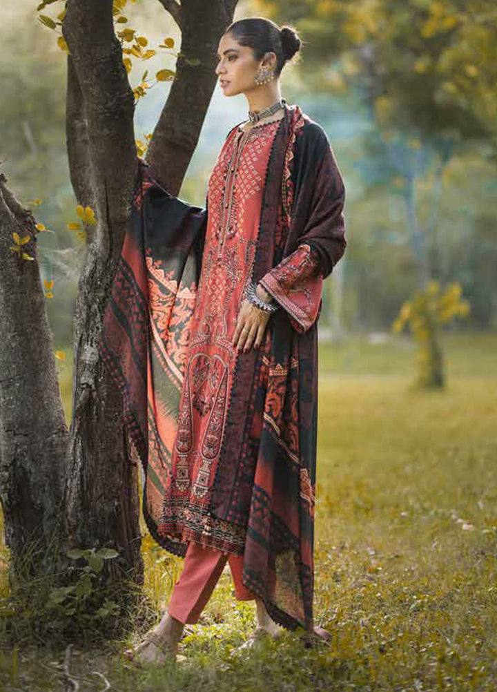 Glamour By Gul Ahmed Fancy Karandi Suits Unstitched 3 Piece GA23WG AY-32013 - Winter Collection