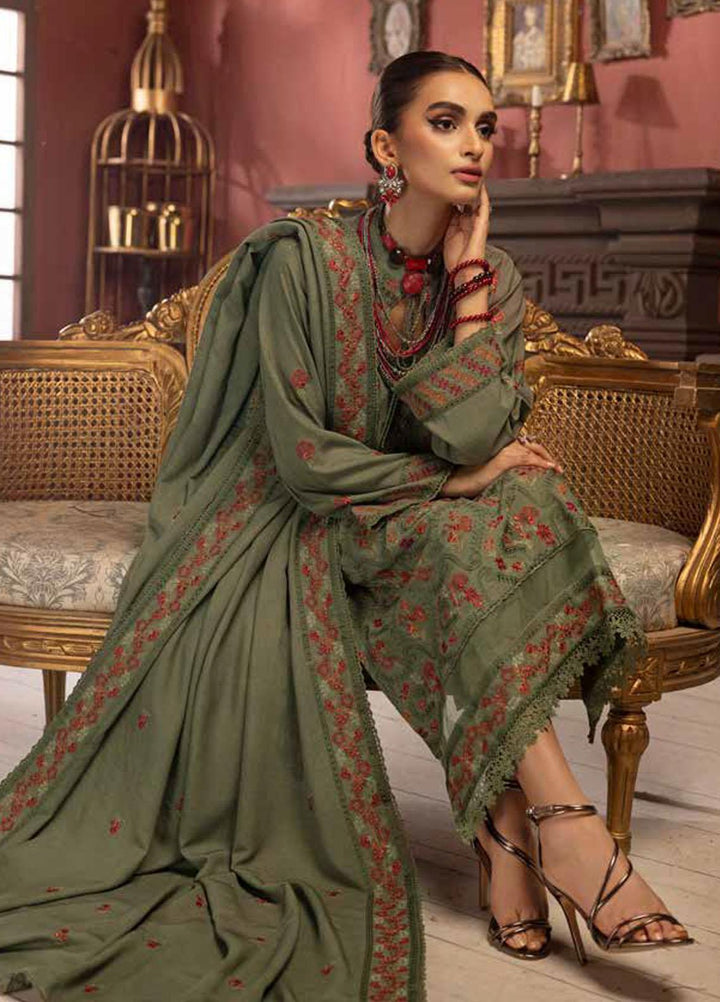 Glamour By Gul Ahmed Fancy Karandi Suits Unstitched 3 Piece GA23WG AY-32027 - Winter Collection