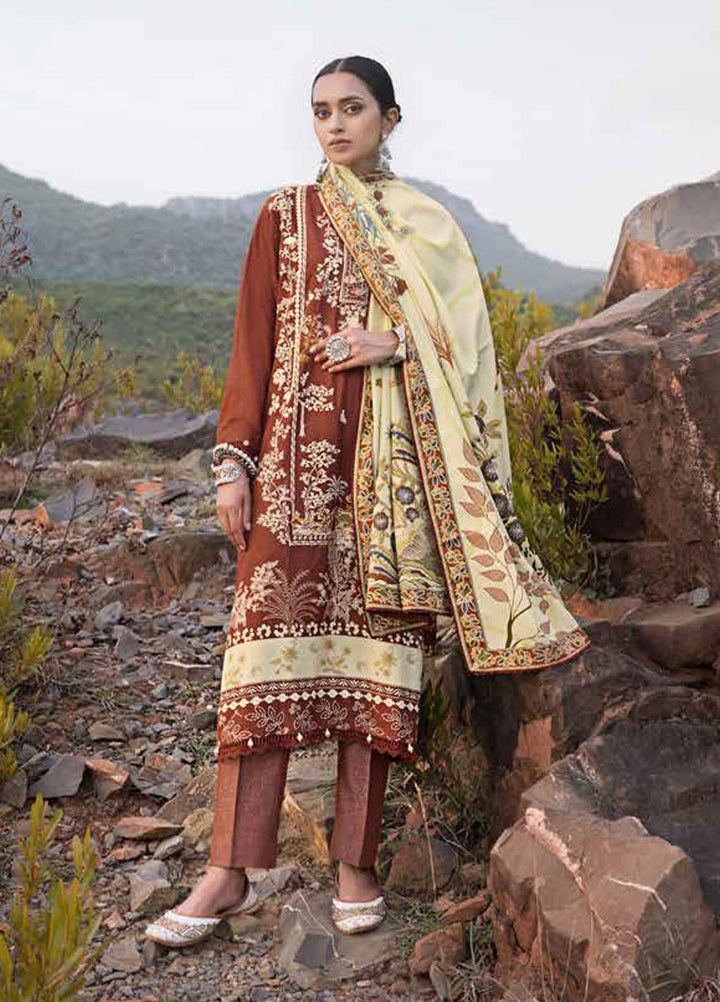 Glamour By Gul Ahmed Fancy Karandi Suits Unstitched 3 Piece GA23WG AY-32036 - Winter Collection