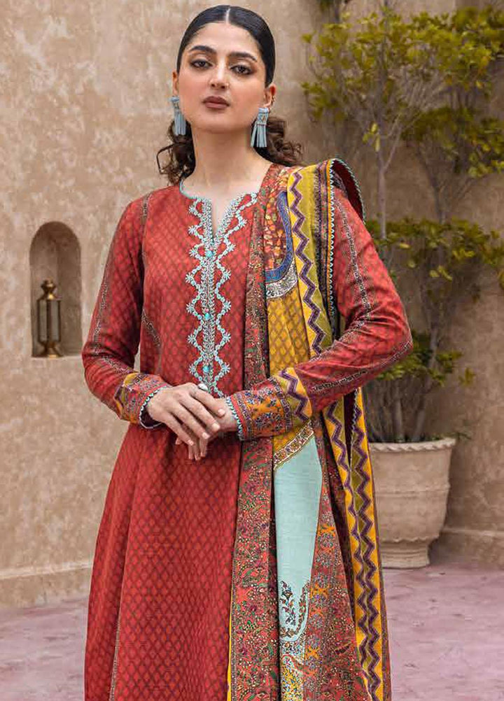 Glamour By Gul Ahmed Embroidered Khaddar Suits Unstitched 3 Piece GA23WG K-32026 - Winter Collection