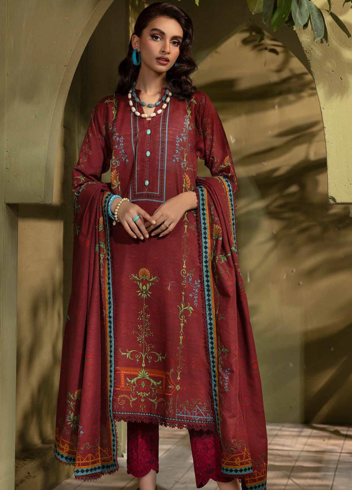 Glamour By Gul Ahmed Fancy Dhanak Suits Unstitched 3 Piece GA23WG DH-32001 - Winter Collection