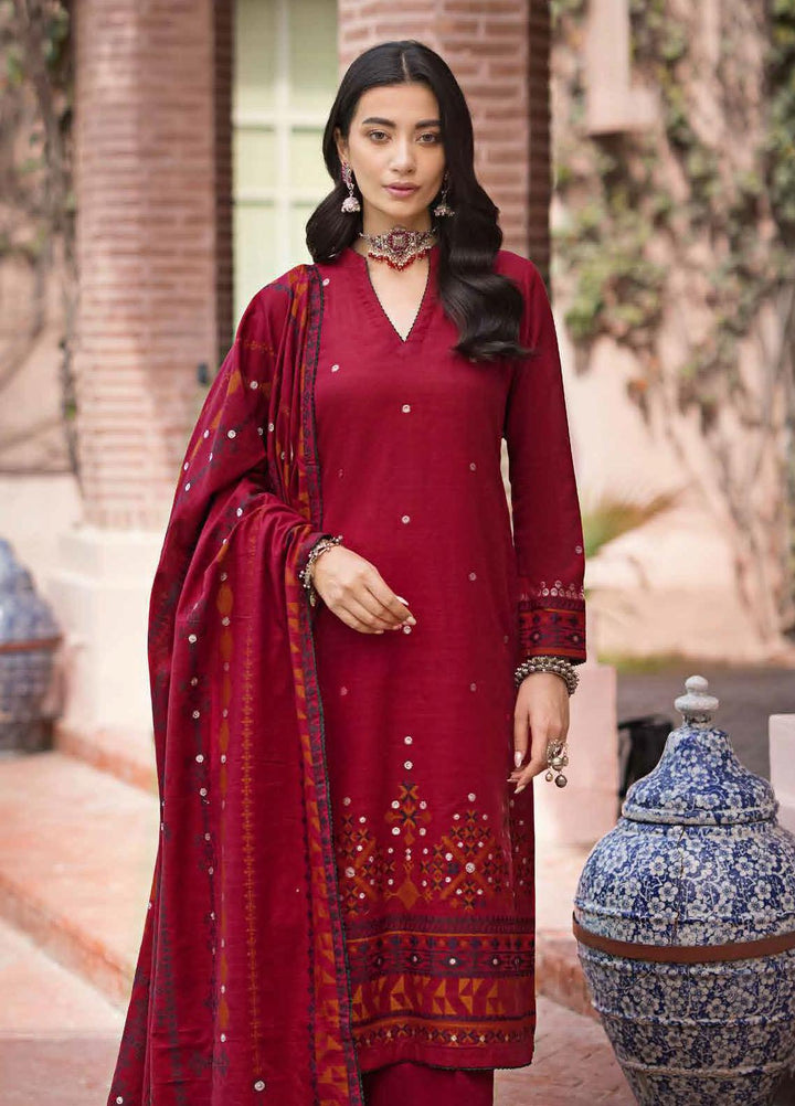 Glamour By Gul Ahmed Fancy Khaddar Suits Unstitched 3 Piece GA23WG MJ-32065 - Winter Collection