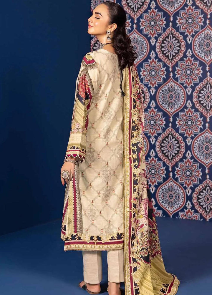 Gul Ahmed Printed Khaddar Suits Unstitched 3 Piece GA23WL K-32017 - Winter Collection