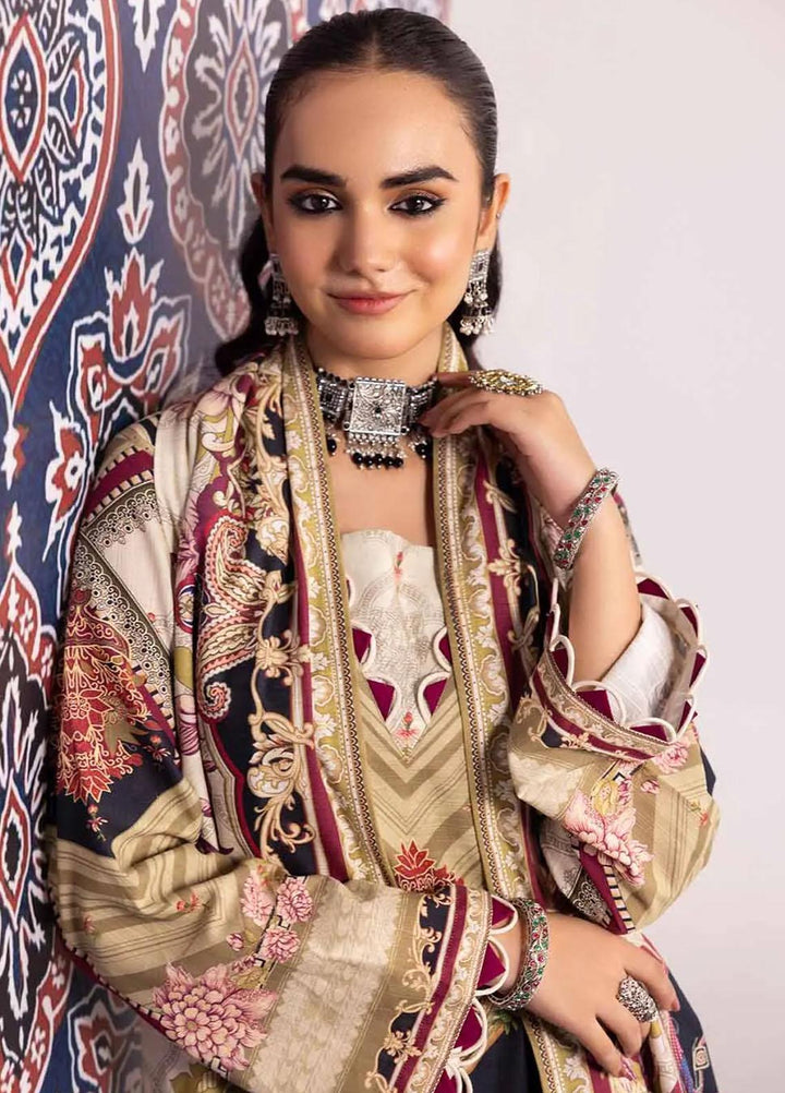 Gul Ahmed Printed Khaddar Suits Unstitched 3 Piece GA23WL K-32017 - Winter Collection