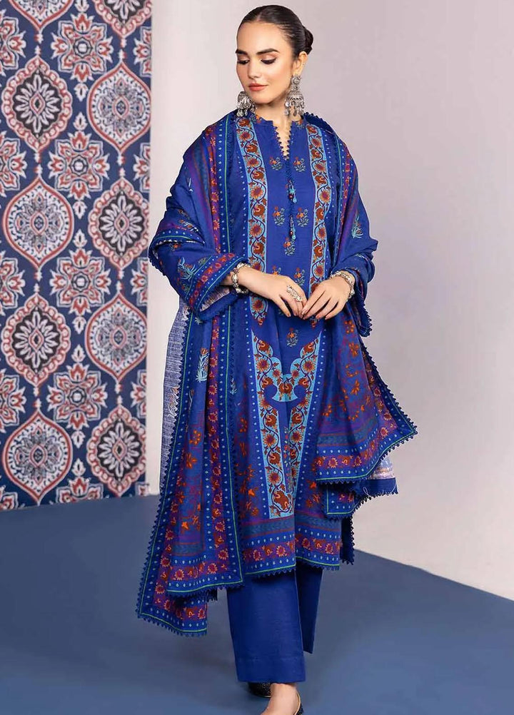 Gul Ahmed Printed Khaddar Suits Unstitched 3 Piece GA23WL K-32018 - Winter Collection