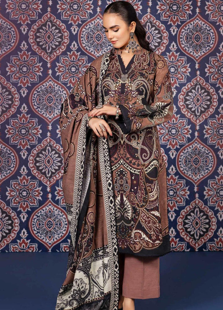 Gul Ahmed Printed Khaddar Suits Unstitched 3 Piece GA23WL K-32028 - Winter Collection