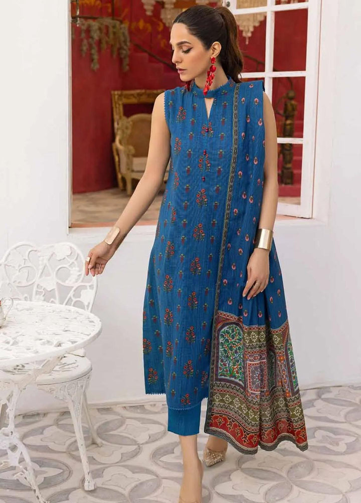 Gul Ahmed Printed Khaddar Suits Unstitched 3 Piece GA23WL K-32032 - Winter Collection