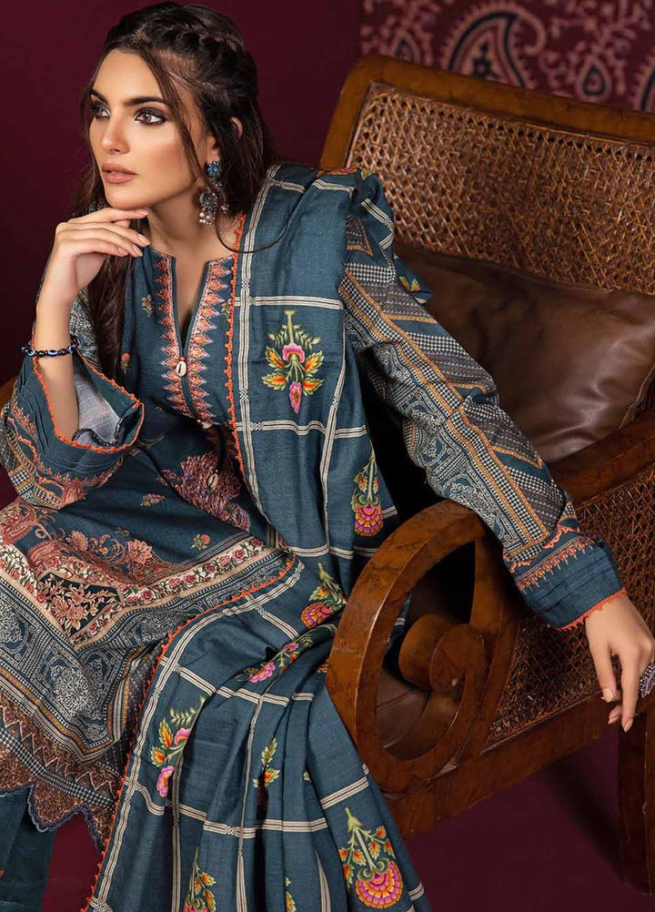 Gul Ahmed Embroidered Khaddar Suits Unstitched 3 Piece GA23WL K-32039 - Winter Collection
