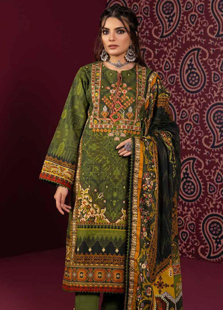 Gul Ahmed Embroidered Khaddar Suits Unstitched 3 Piece GA23WL K-32038 - Winter Collection