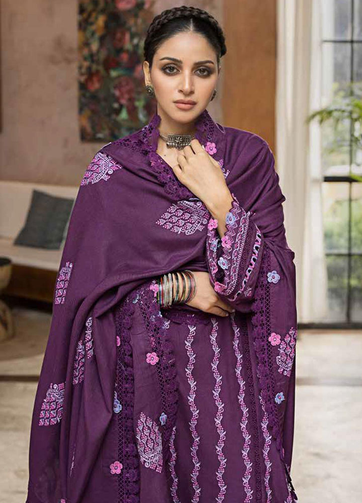 Gul Ahmed Embroidered Pashmina Suits Unstitched 3 Piece GA23WL AP-32004 - Winter Collection