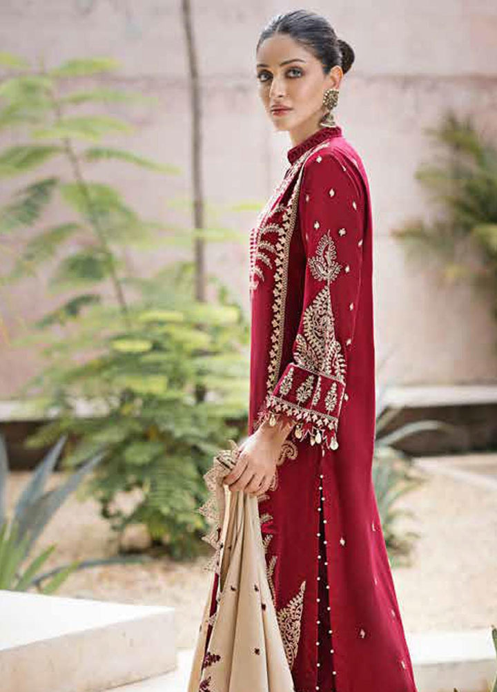 Gul Ahmed Embroidered Pashmina Suits Unstitched 3 Piece GA23WL AP-32042 - Winter Collection