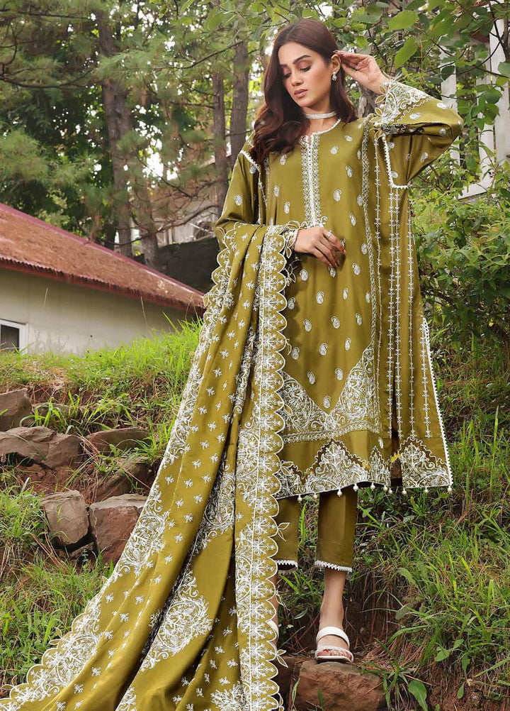 Gul Ahmed Embroidered Chambray Suits Unstitched 3 Piece GA23WL CM-32001 - Winter Collection
