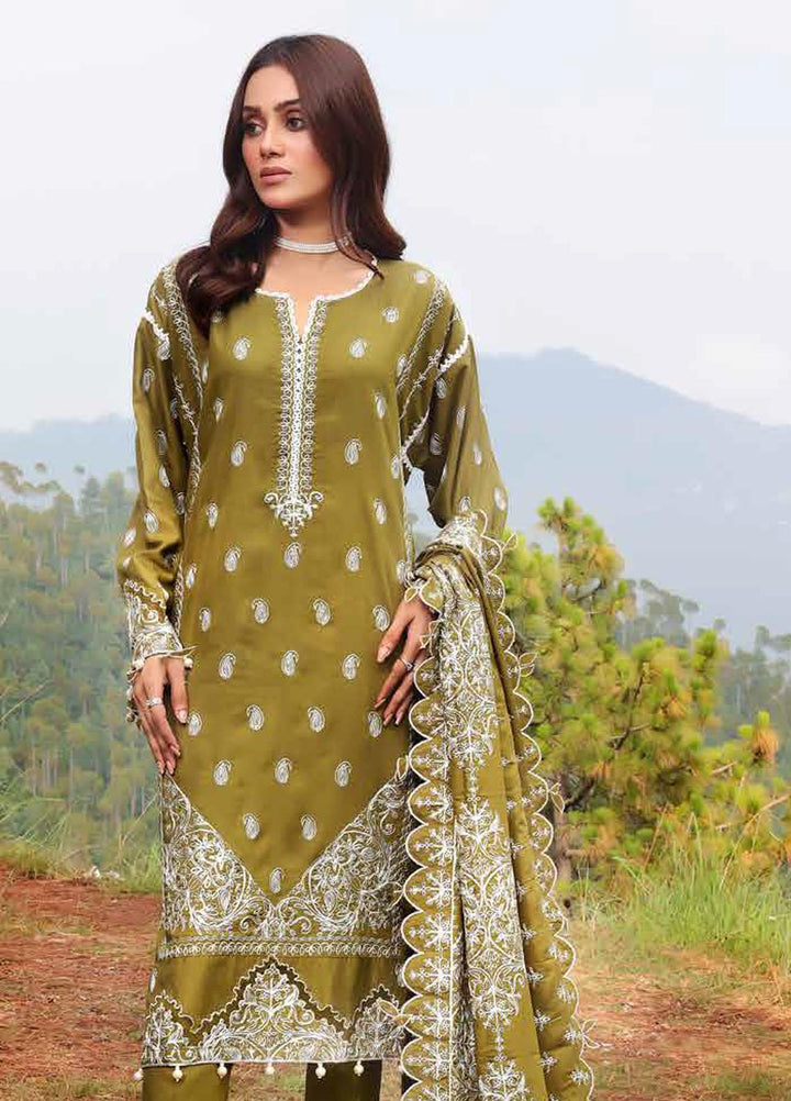 Gul Ahmed Embroidered Chambray Suits Unstitched 3 Piece GA23WL CM-32001 - Winter Collection