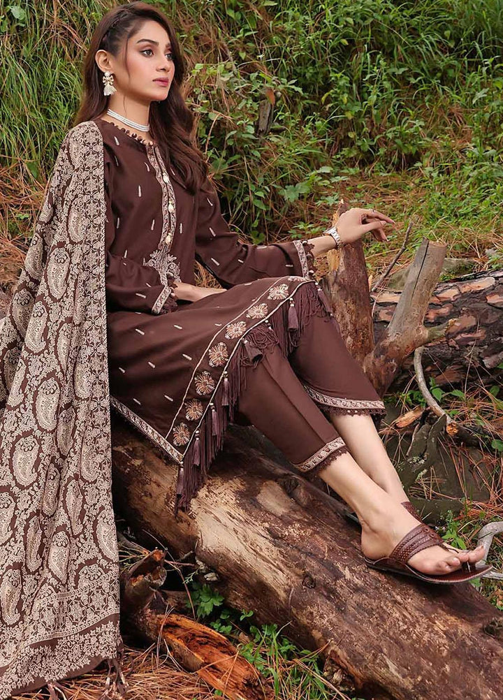 Gul Ahmed Embroidered Acrylic Suits Unstitched 3 Piece GA23WL MJ-32063 - Winter Collection