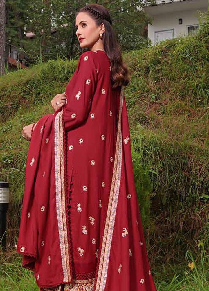 Gul Ahmed Embroidered Linen Suits Unstitched 3 Piece GA23WL LT-32012 - Winter Collection