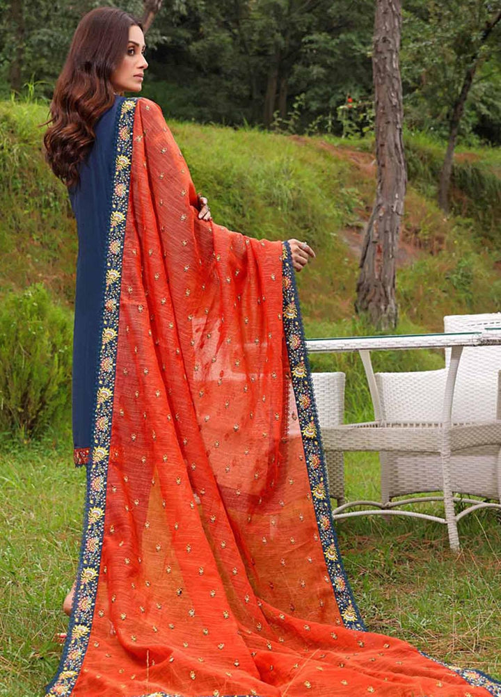 Gul Ahmed Embroidered Silk Suits Unstitched 3 Piece GA23WL PM-32080 - Winter Collection