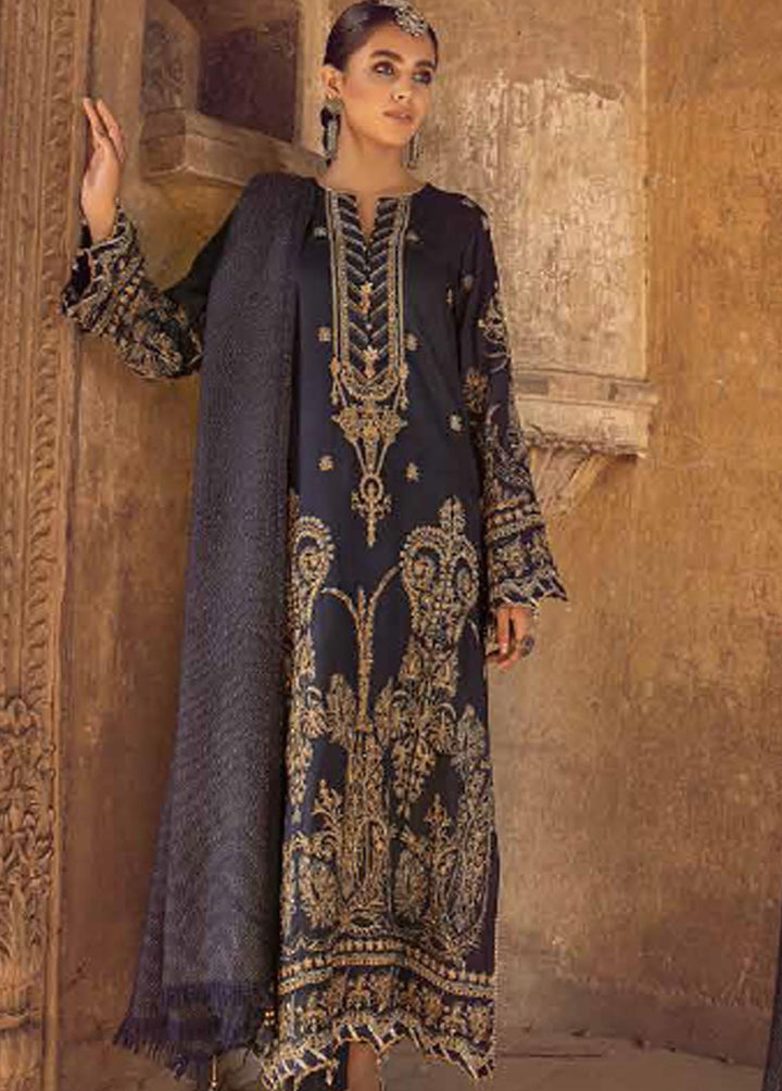 Gul Ahmed Embroidered Linen Suits Unstitched 3 Piece GA22UW AP-22018 - Winter Collection