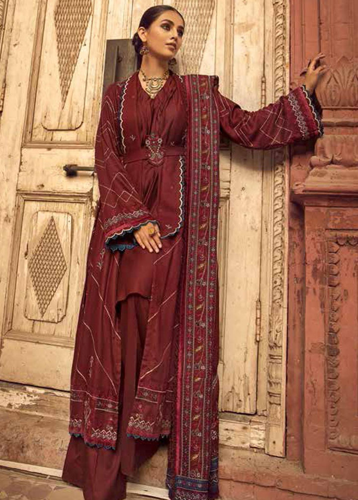 Gul Ahmed Embroidered Linen Suits Unstitched 3 Piece GA22UW LT-22002 - Winter Collection
