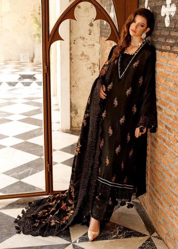 Gul Ahmed Embroidered Raw Silk Suits Unstitched 3 Piece GA22UW RW-22001 - Winter Collection