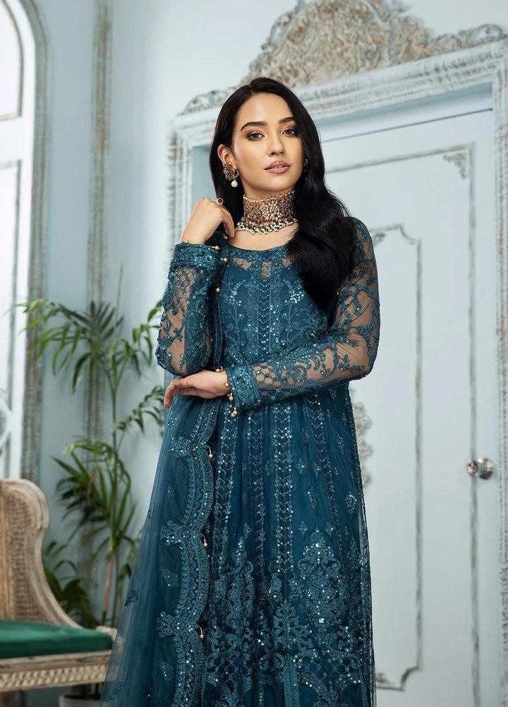 Gul Meera by House of Nawab Embroidered Net Suits Unstitched 3 Piece HON21GM 09 SABUHI - Luxury Formals Collection