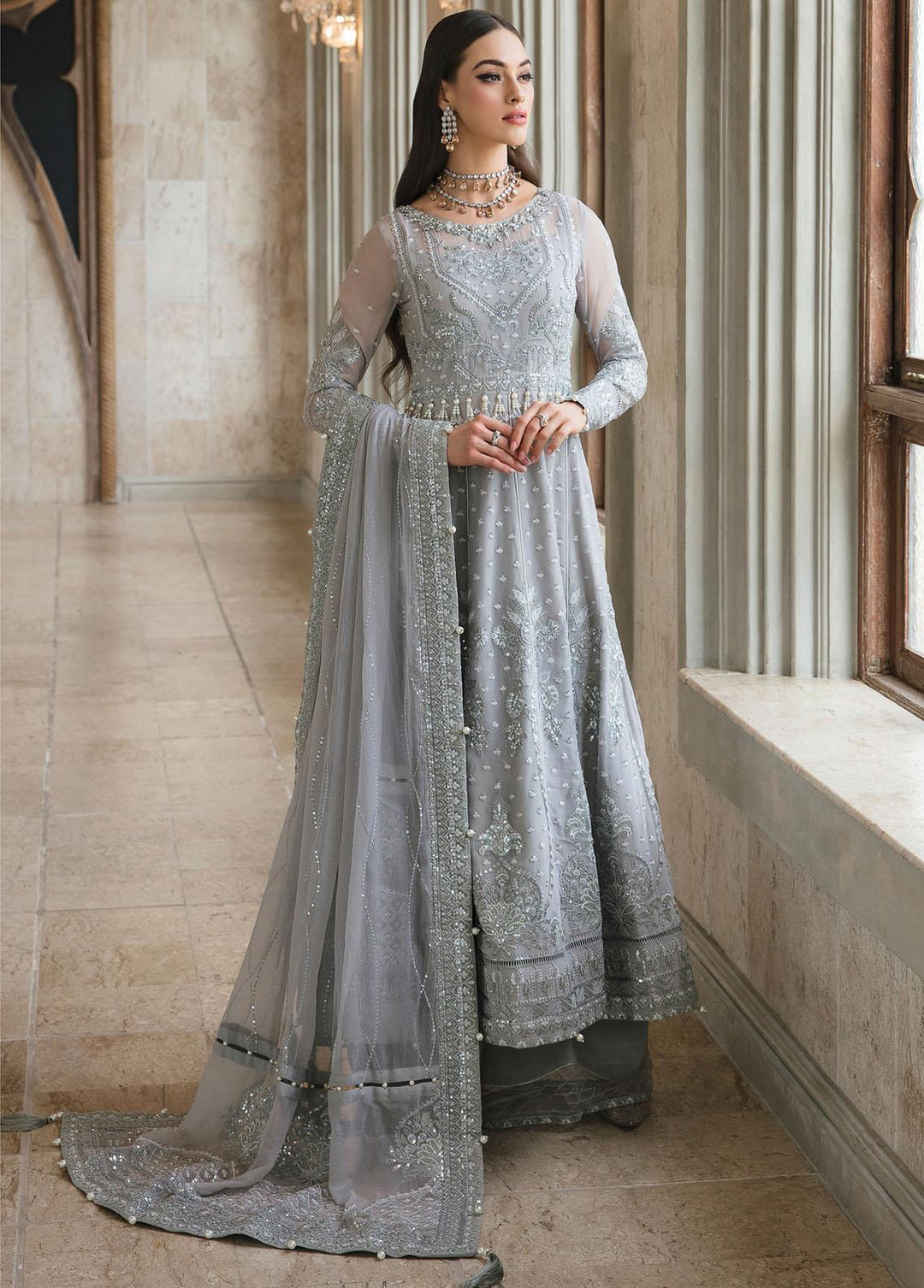 Gulaal Embroidered Chiffon Suits Unstitched 4 Piece GL23C 06 Arwa - Eid Collection