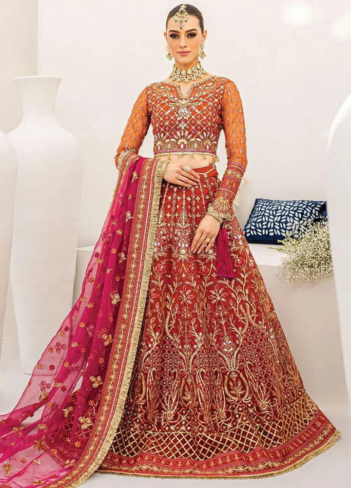 Gulaal Embroidered Organza Suits 3 Piece Unstitched GL22WD 06 Sanaiyah - Wedding Collection