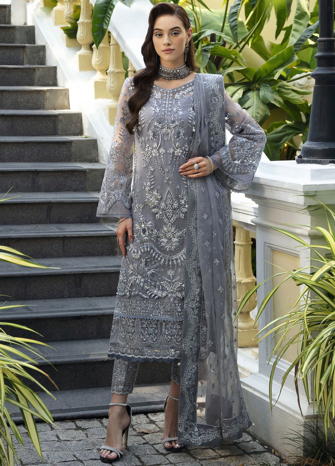 Gulaal Embroidered Organza Suits 3 Piece Unstitched GL22WD 06 Sanaiyah - Wedding Collection