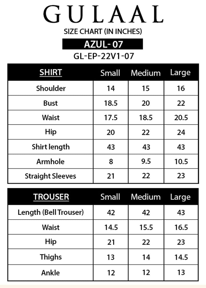 Gulaal Pret Embroidered Lawn 3 Piece Suit GL22EP Azul