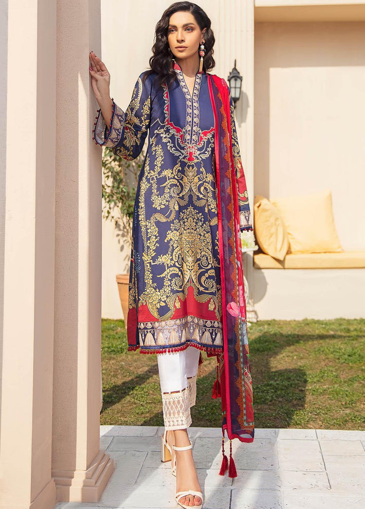 Gulaal Embroidered Lawn Suits Unstitched 3 Piece GL21L GL-11 Aashna - Summer Collection
