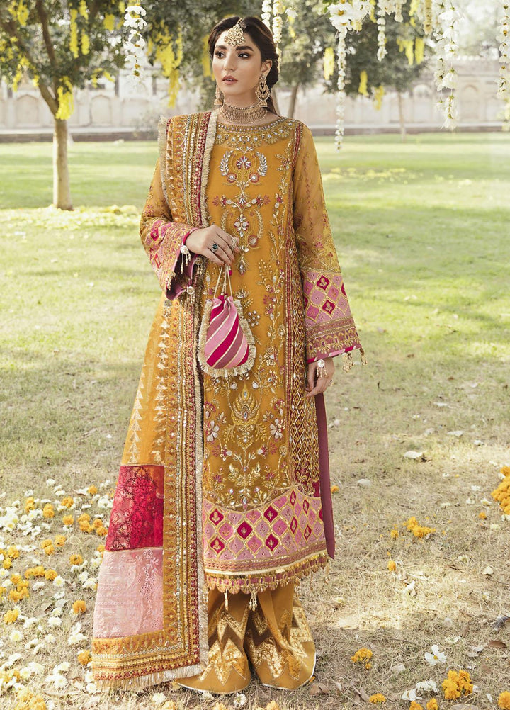 Gulaal Embroidered Net Suits Unstitched 3 Piece GL21WD (WU-03) Masakali - Wedding Collection