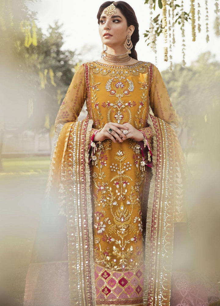 Gulaal Embroidered Net Suits Unstitched 3 Piece GL21WD (WU-03) Masakali - Wedding Collection