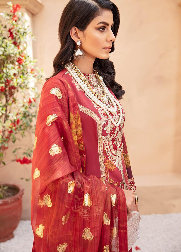 Gulaal Embroidered Lawn Suits Unstitched 3 Piece GL21LL 02 Aarzoo - Luxury Collection