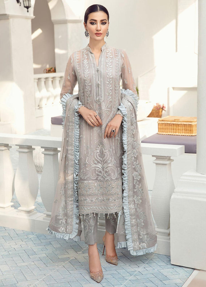 Gulaal Embroidered Chiffon Suits Unstitched 3 Piece GL21C 02 Noor - Premium Collection