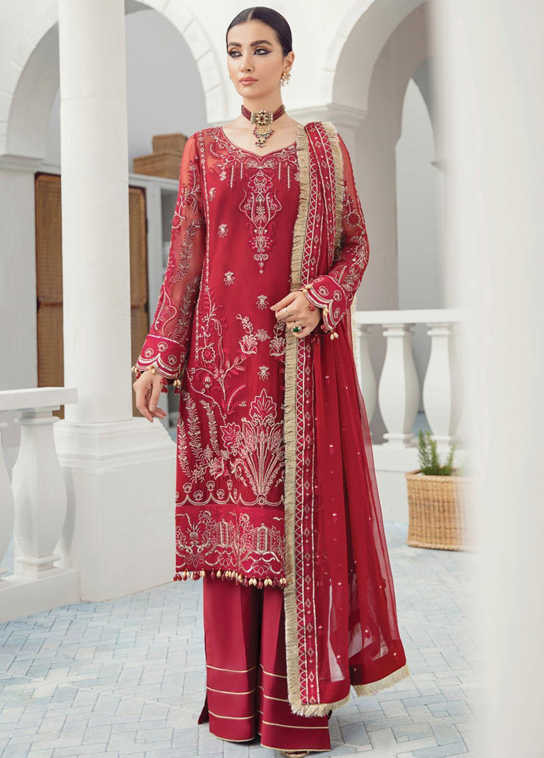 Gulaal Embroidered Chiffon Suits Unstitched 3 Piece GL21C 06 Nazanin - Premium Collection