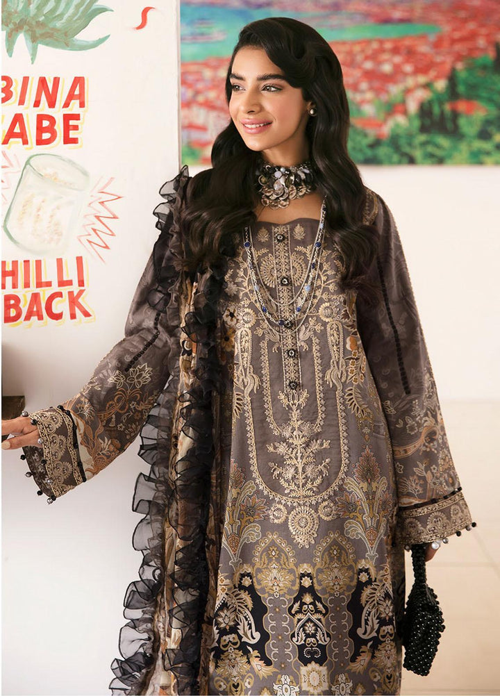 Gulaal Embroidered Lawn Suits Unstitched 3 Piece GL23UL D-07 Adela - Summer Collection