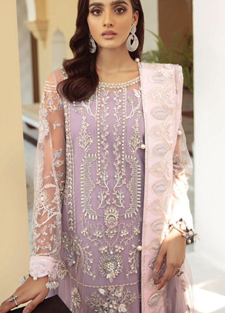 Gulaal Embroidered Net Suits Unstitched 3 Piece GL21LF D-04 ARSHAM - Luxury Formals Collection