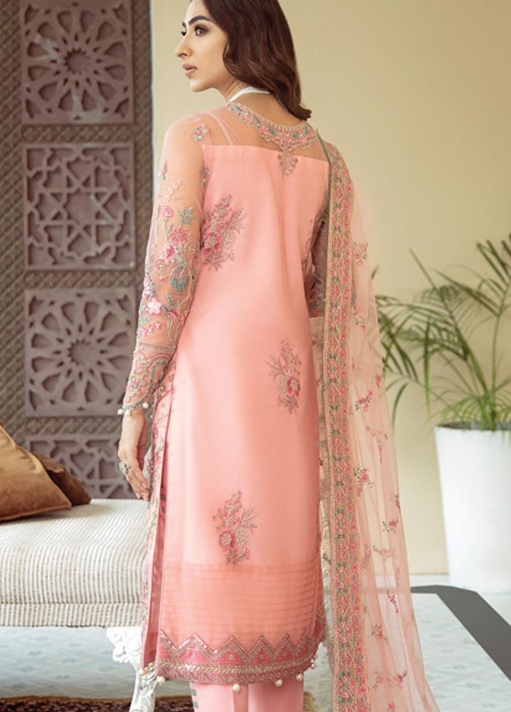 Gulaal Embroidered Net Suits Unstitched 3 Piece GL21LF D-07 KANWAL - Luxury Formals Collection