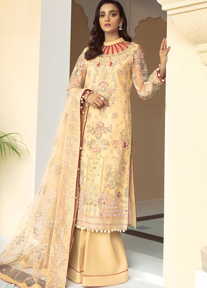 Gulaal Embroidered Net Suits Unstitched 3 Piece GL21LF D-08 AYDAH - Luxury Formals Collection