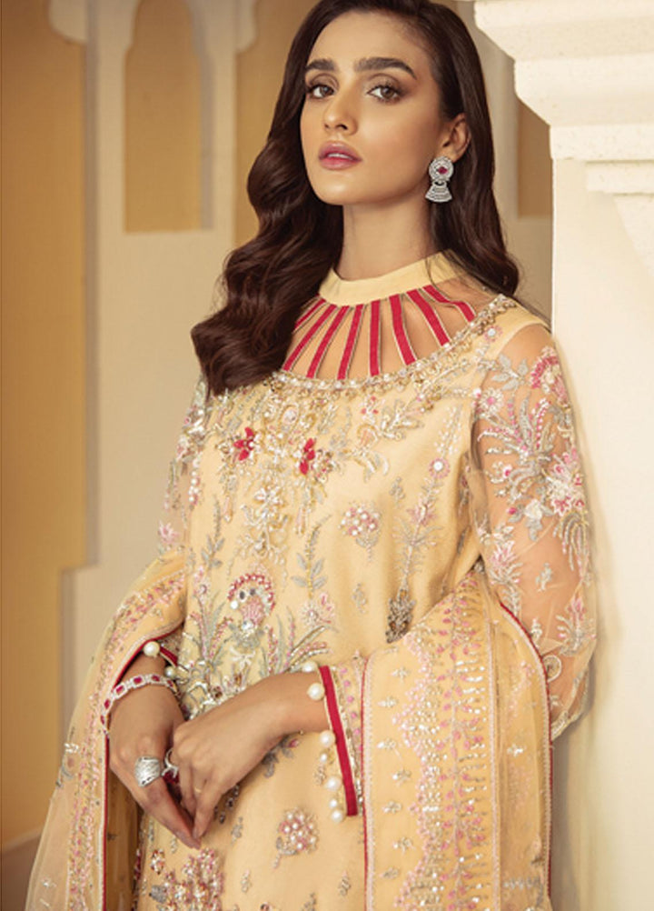 Gulaal Embroidered Net Suits Unstitched 3 Piece GL21LF D-08 AYDAH - Luxury Formals Collection