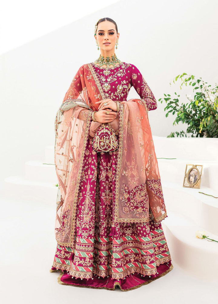 Gulaal Embroidered Raw Silk Suits Unstitched 3 Piece GL22WD 01 Satrangi - Wedding Collection