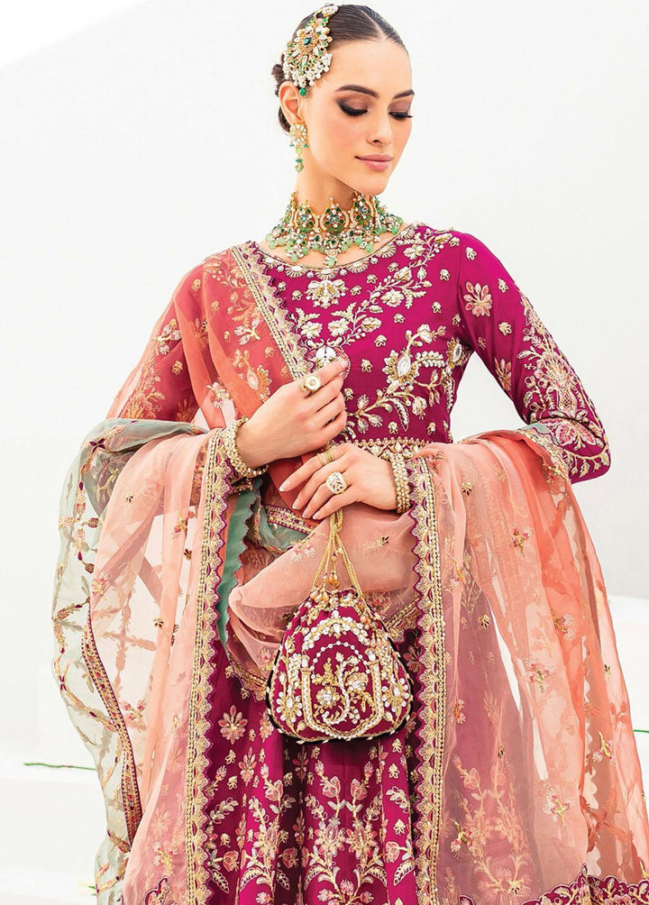 Gulaal Embroidered Raw Silk Suits Unstitched 3 Piece GL22WD 01 Satrangi - Wedding Collection
